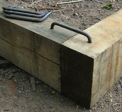 Staple Pin Steel/Timber Dog -connecting Sleepers/Railway/Steel/Flower bed Fixing