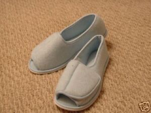slippers adjustable closure Blue Edema Diabetic Terry Small Velcro velcro  edema Slippers for