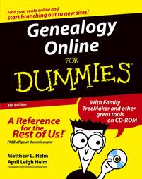 Genealogy Online for Dummies by April Leigh Helm, Matthew L. Helm (2004, Package)