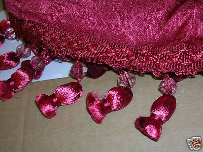 CHARISMA RICH RED EMPIRE VALANCE BEADED TASSELS NEW  