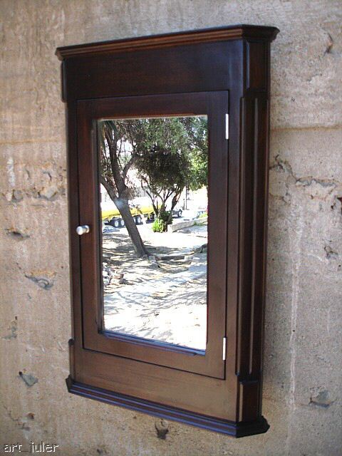 Recessed dark Walnut Medicine Cabinet / Ludwig Classic Style  