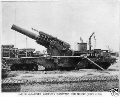 GERMAN RAILROAD GUN, SHELL ENCYCLOPEDIA WW1 NEW  