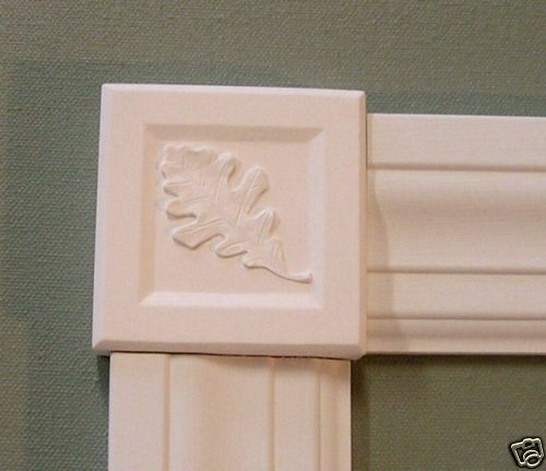 Burr Oak Leaf Corner Blocks Molding 12 Pcs 2 1 2