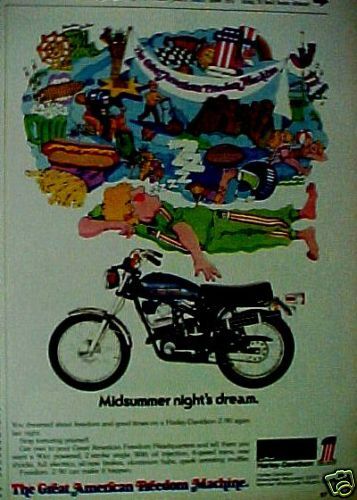   Harley Davidson Z 90 Motorcycle Motor Bike 90cc Powered Promo Print Ad