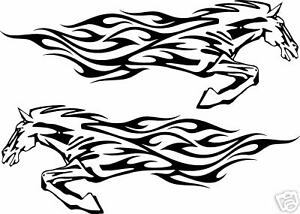 Ford mustang vinyl graphics decals tribal flame car #4