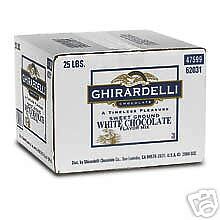 Ghirardelli White Chocolate Sweet Ground Powder 25 lbs  