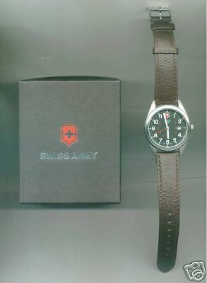 SWISS ARMY WATCH   #INC 87420   LEATHER BAND   NEW IN BOX  