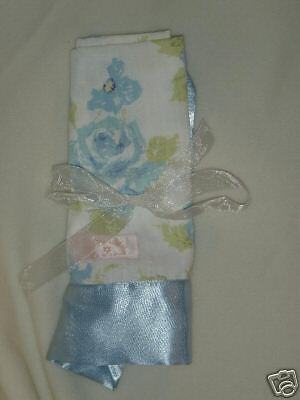 Baby Lulu Blue Rose Floral Lovey Security Blanket NWOT  