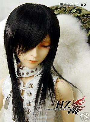 HZ] WIG sd bjd el dot dz 7 8 7/8 LONG BLACK DELF #9  