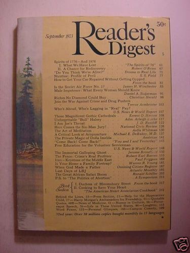 Readers Digest September 1973 Red Grange Stan Galli +  