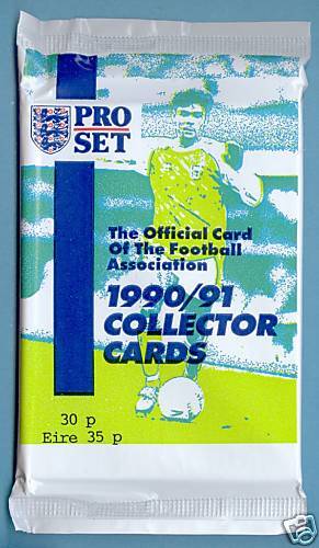 1990 91 Pro Set FOOTBALL SOCCER Association Packs  