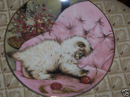 LITTLE RASCAL / KITTEN CLASSICS Hamilton Cat Plate  