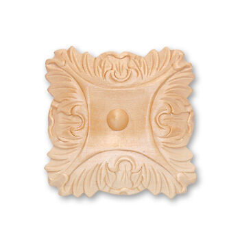 Hand Carved Hard Wood Rosette Onlay Corbel  