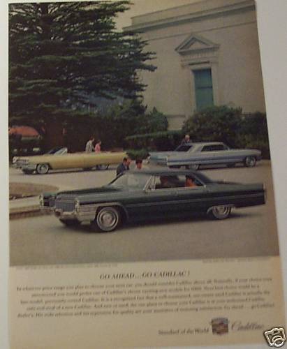 1965 CADILLAC 1964 CADILLAC 1962 CADILLACDeVILLE AD  