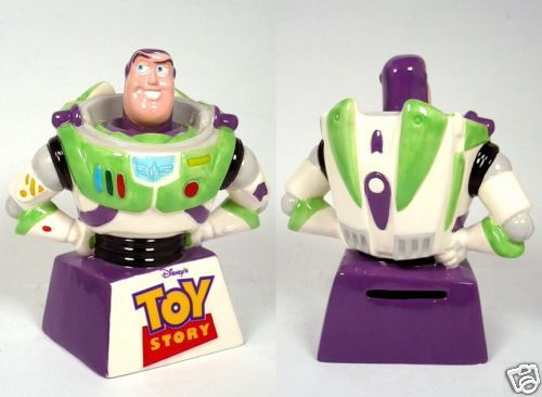 Japan Disney Toy Story Buzz Lightyear Ceramic Coin Bank  