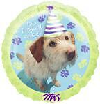 The DOG Puppy Do I Smell Cake Happy Birthday Balloon  