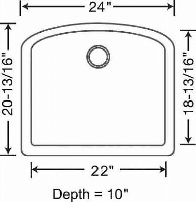 BLANCO 24 x 21 Silgranit Kitchen Sink   440172  