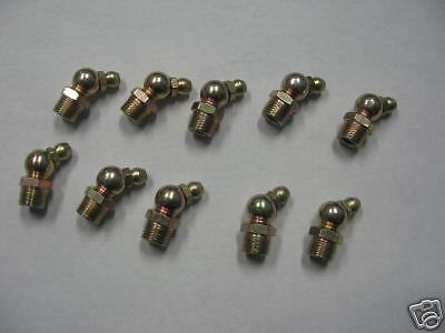 GREASE LUBE ZERK FITTING 45 DEGREES 1/8 NPT 10 PACK  