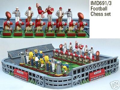 IMD691/3 FOOTBALL CHESS SETceramic   plaster molds NEW  