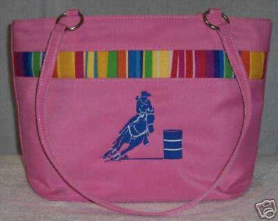 Barrel Racer Racing PINK Handbag tote horse rodeo NEW B  