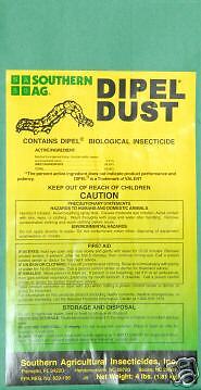 DIPEL DUST (BT) KILLS WORMS ON VEGETABLES & PLANTS 4 LB  