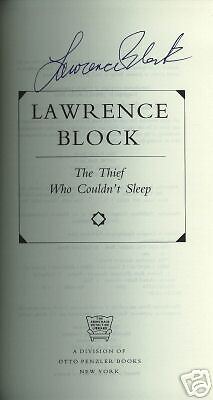 SIGNED  The THIEF Who COULDnt SLEEP  by Lawrence BLOCK  