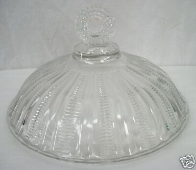 EAPG Glass Comport Lid Only Zipper Cobb Pattern ca 1888  