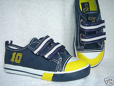 KINNEY KIDS NAVY STOMPER LEATHER TENNIS SHOE BOYS 6T  