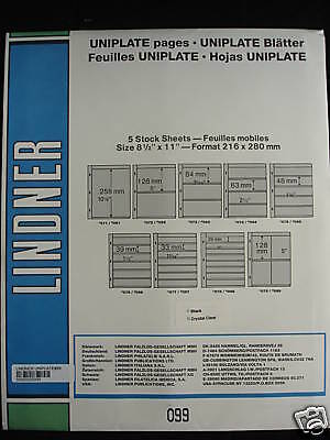 Lindner Uniplate Clear Stock Sheets Pages #99, 4 Strips  