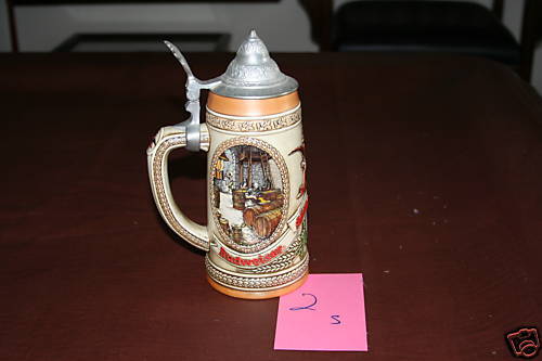 Budweiser Lidded Beer Stein B Series  