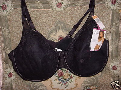 Black Lightly Padded Lace Underwire Playtex Secrets Bra size 36 B NWT