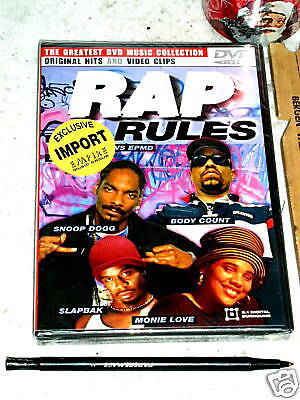 SEALED RAP RULES CD MUSIC & DVD VIDEO CLIPS IMPORT VERSION SNOOP BODY MONIE