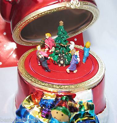 SANTA CLAUSE ANIMATED MUSIC BOX+GIFT BAG~JINGLE BELLS  