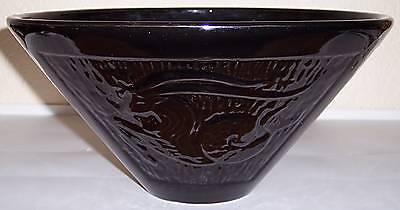 HULL POTTERY BLACK ZODIAC/ASTROLOGY ART BOWL  