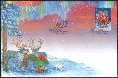 Santa Claus Reindeer Brownie Finland Artic Circle FDC  