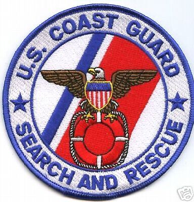 US COAST GUARD SEARCH RESCUE INSIGNIA EMBROIDERED PATCH  