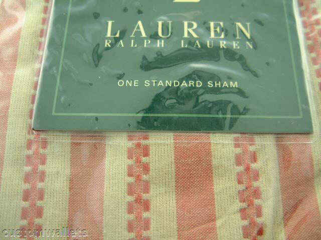 New Ralph Lauren Hawk Springs Standard Sham Red Stripes