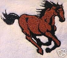 Western horse towel Mustang southwestern decor  