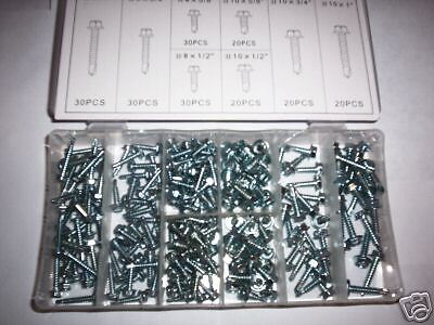 200pc SELF DRILLING TAPPING METAL SCREW ASSORTMENT  