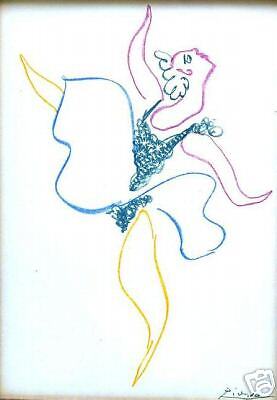 PICASSO ORIGINAL LITHOGRAPH 1954 DANSEUSE & MATISSE  