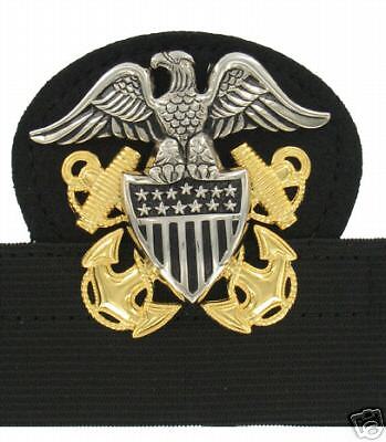 NAVY CAP DEVICE REGULATION OFFICER ON A BAND NEW  