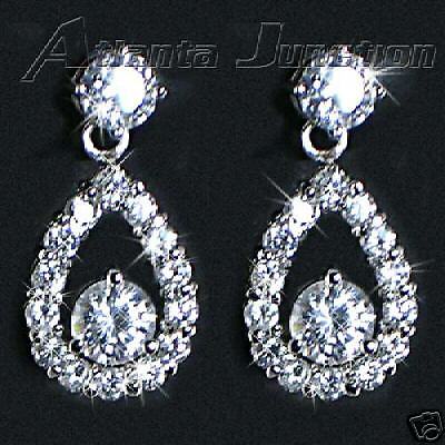 TEAR DROP* #02_BRILLIANT CLEAR CZ EARRINGS_SILVER  