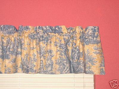 Waverly Yellow & Blue Country French Life Toile Valance  