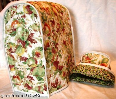 QUILTED Apple Hndmde Revrsble 12 Cup Coffee Maker Cover  