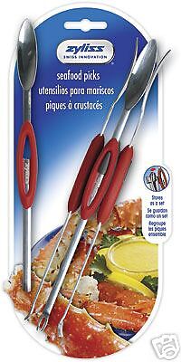 Zyliss Seafood Picks set of 4 both fork and spoon ends  