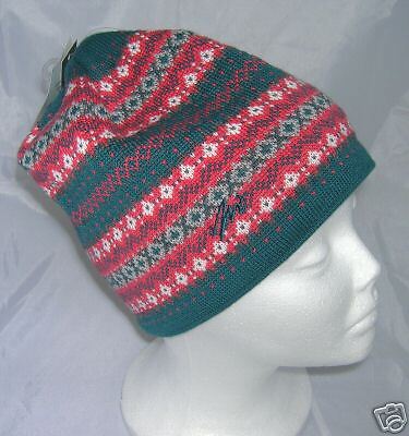 Merkley Wool Ski Snowboard Hat Cap Beanie Red Teal Blue