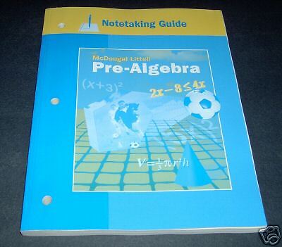 Notetaking Guide Pre Algebra McDougal Littell 2005 NEW  