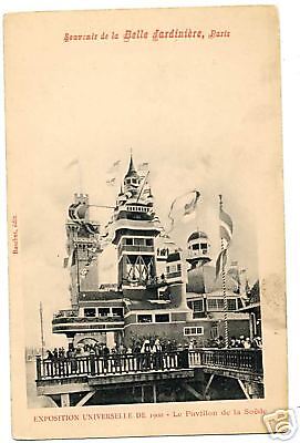 C1844 PARIS EXPO 1900 PAVILLON SWEDEN SVENSKA POSTCARD  