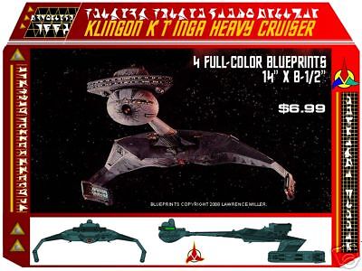 Klingon KTinga Heavy Cruiser Blueprints   Star Trek  