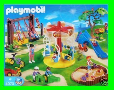 PLAYMOBIL 4070 Spielplatz Spielgarten Schaukel Karussel sehr Selten